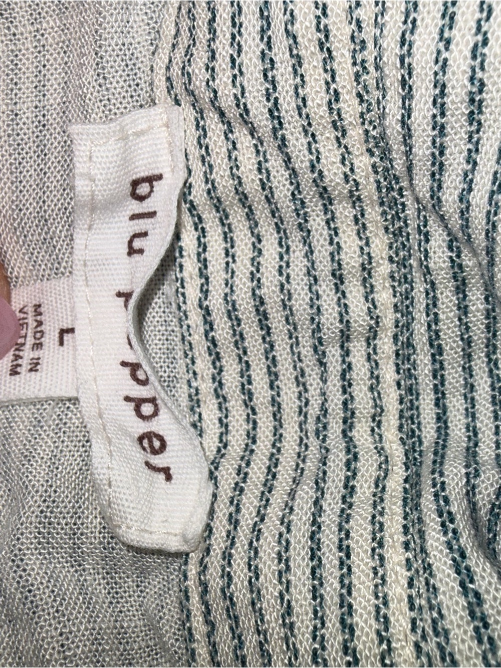 Blu Pepper women’s  Striped shirt - White & Teal